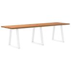 vidaXL Eettafel rechthoekig 280x80x74 cm massief eikenhout, Huis en Inrichting, Tafels | Eettafels, Verzenden, Nieuw