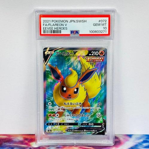 Pokémon Graded card - FA Flareon V #072 Eevee Heroes -, Hobby en Vrije tijd, Verzamelkaartspellen | Pokémon