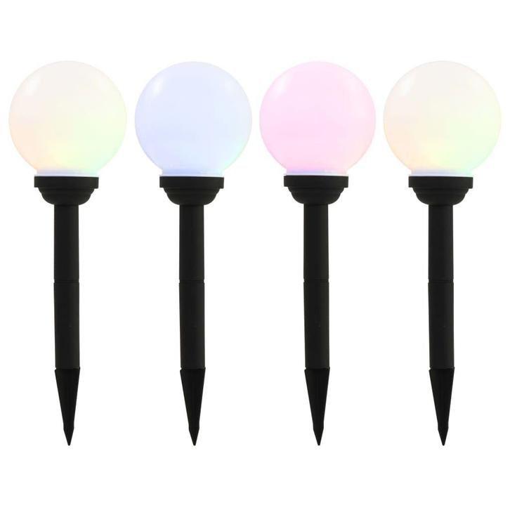 LED Solar Tuinlampen Set van 4 | Tweede Kansje, Tuin en Terras, Buitenverlichting, Zonne-energie, Minder dan 50 watt, Nieuw, Kunststof