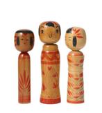 Kokeshi-poppen — Dento (traditionele) stijl houten poppen,