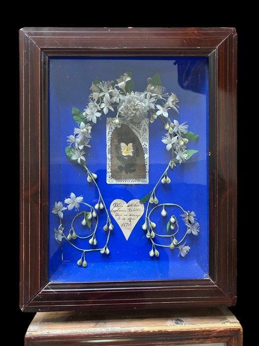 Pair of French Wedding shadow boxes - Diorama - 1850-1900, Antiquités & Art, Antiquités | Autres Antiquités