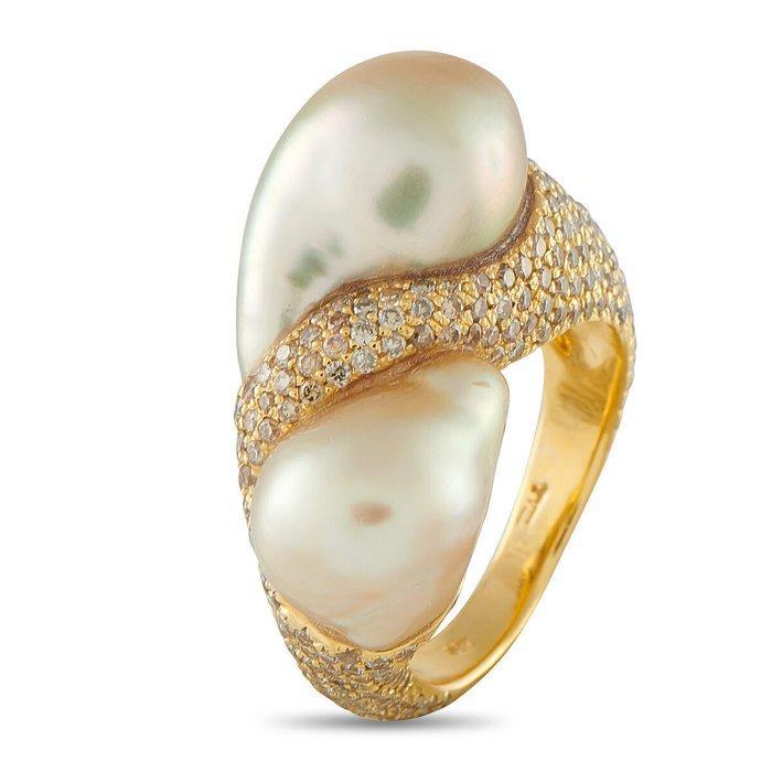 Other brand - Bague - 18 carats Bague en or jaune 18K avec, Bijoux, Sacs & Beauté, Bagues