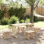 vidaXL 5-delige Tuinset massief vurenhout, Verzenden, Nieuw, Tuinset