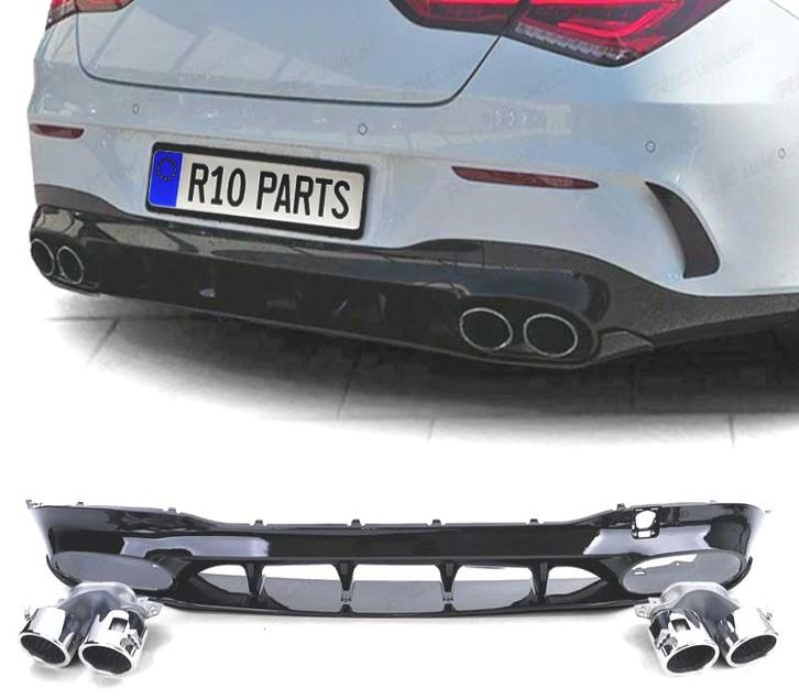 DIFFUSEUR MERCEDES CLA C118 19- LOOK AMG NOIR BRILLANT + EMB, Auto-onderdelen, Carrosserie, Verzenden