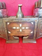 Boîte cireur Antique - Kist - Hout, Messing, IJzer, Glas -, Antiek en Kunst