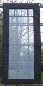 pvc buitendeur , achterdeur , deur 106 x 234 wit /zwart 9005, Nieuw, 215 cm of meer, Ophalen of Verzenden, Glas