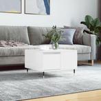 vidaXL Salontafel 55x55x36,5 cm bewerkt hout hoogglans wit, Verzenden, Nieuw