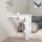 vidaXL Table bar mural Blanc Brillant 102x45x103,5cm, Maison & Meubles, Verzenden, Neuf