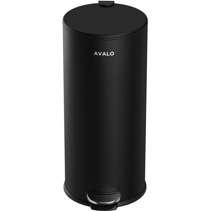 Avalo Pedaalemmer Prullenbak 30L - RVS Zwart - Soft Close, Huis en Inrichting, Woonaccessoires | Prullenbakken, Verzenden