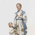 Beeld, Heilige Jozef met kind Jesus - 39 cm - Biscuit, Antiek en Kunst
