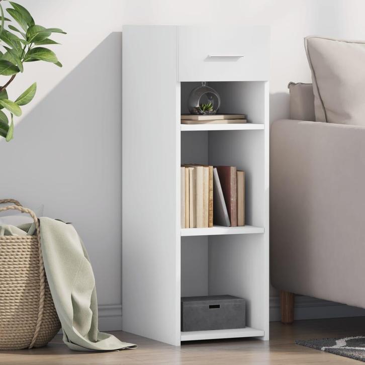 vidaXL Dressoir 30x42,5x93 cm bewerkt hout wit, Huis en Inrichting, Kasten | Dressoirs, Nieuw, Verzenden