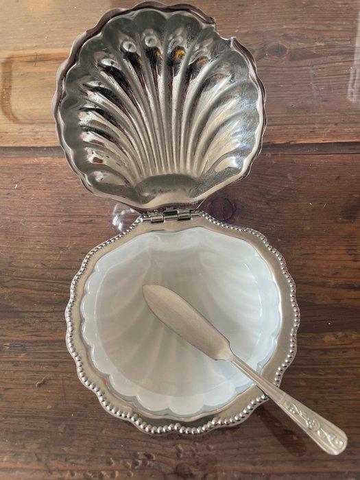 Plat - metal argenté - Made in England, Antiquités & Art, Curiosités & Brocante