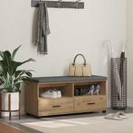 vidaXL Hallenbank met kussen met lade Artisan Eiken 100 x 38, Huis en Inrichting, Verzenden, Nieuw