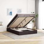 vidaXL Ottoman bed met matras 140x200cm stof donkerbruin, Huis en Inrichting, Slaapkamer | Bedden, Verzenden, Nieuw