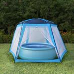 vidaXL Zwembadtent 660x580x250 cm stof blauw, Tuin en Terras, Zwembaden, Verzenden, Nieuw