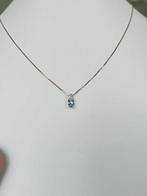 Zonder Minimumprijs - Ketting met hanger Zilver Diamant, Handtassen en Accessoires, Antieke sieraden