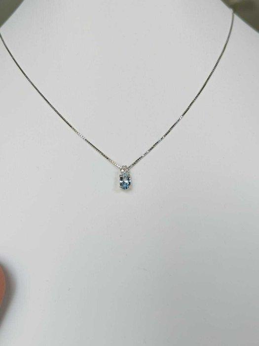 Zonder Minimumprijs - Ketting met hanger Zilver Diamant, Handtassen en Accessoires, Antieke sieraden