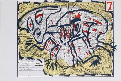 Pierre Alechinsky (1927) - Districts of Paris, Antiek en Kunst, Antiek | Overige Antiek