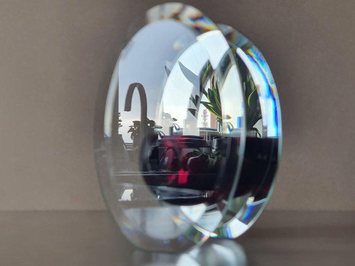 Wyjtkowe postmodernistyczne szklane naczynie Ikebana,, Antiek en Kunst, Curiosa en Brocante