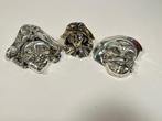sculptuur, 3 Maschere di Arlecchino - 7 cm - Argento 925