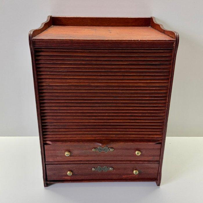 Brievenkastje - Ladekast - Eik - Rolluik met 6 laden, Antiek en Kunst, Curiosa en Brocante