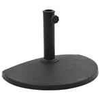 vidaXL Parasolvoet halfrond 9 kg polyresin zwart, Verzenden, Nieuw