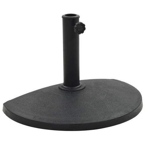 vidaXL Parasolvoet halfrond 9 kg polyresin zwart, Tuin en Terras, Parasols, Nieuw, Verzenden