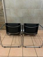Stoel - Staal, Leder - Twee vintage stoelen