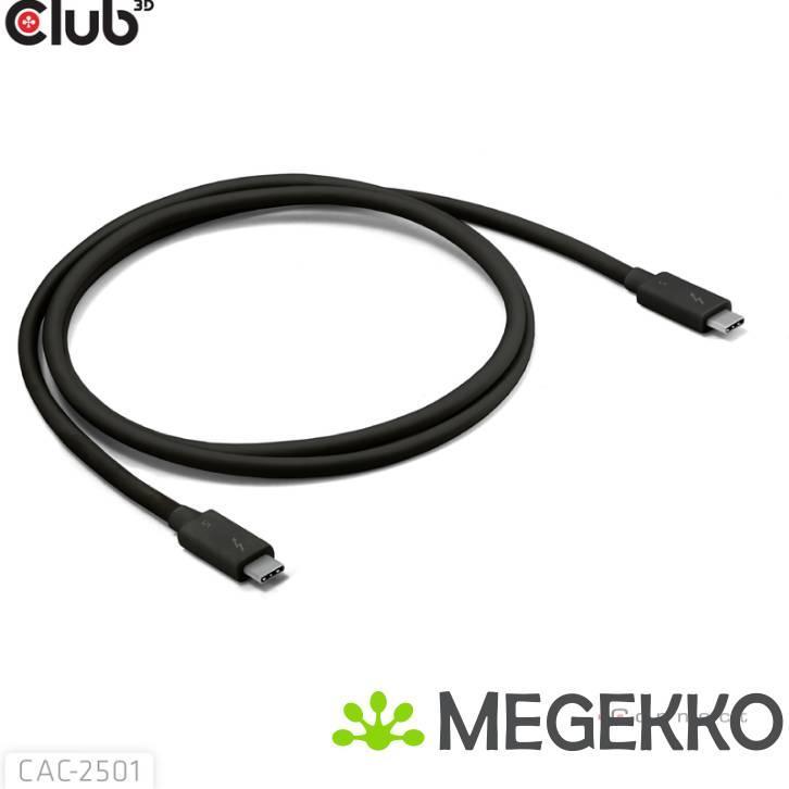 Club3D Thunderbolt 5 120Gbps 240W USB Type-C 1m, Computers en Software, Overige Computers en Software, Nieuw, Verzenden