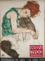 Egon Schiele (after) - Siddende Kvinde (Kunstnerens kone),, Antiek en Kunst