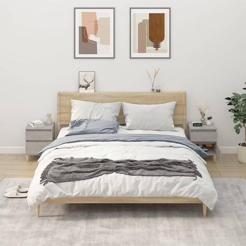 vidaXL Nachtkastjes 2 st 40x35x50 cm betongrijs, Huis en Inrichting, Kasten | Overige, Nieuw, Verzenden