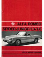 1972 ALFA ROMEO SPIDER 1300 1600 JUNIOR INSTRUCTIEBOEKJE I.., Ophalen of Verzenden