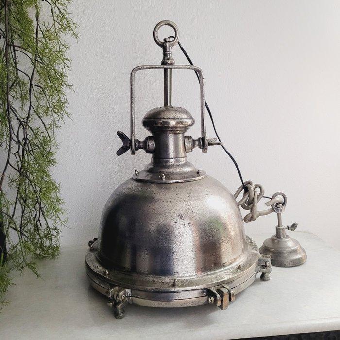 Vintage, Industriële & Zware Kwaliteit Hanglamp, nr1 - Lamp, Antiek en Kunst, Antiek | Wandborden en Tegels