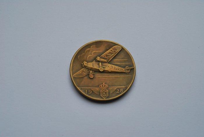 Penning - H.J. Etienne - Bronzen penning Verbinding, Antiek en Kunst, Antiek | Meubels | Stoelen en Sofa's