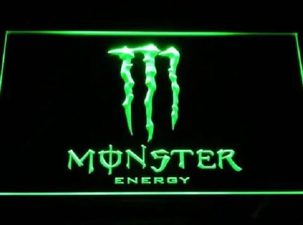 Monster Energy neon bord lamp LED verlichting reclame lichtb, Huis en Inrichting, Lampen | Overige, Nieuw, Verzenden