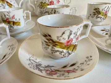 A.H. & Co. - Alfred Hache & Cie - Koffieservies voor 6 -