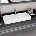 vidaXL Wastafel 100x46x11 cm mineraal gegoten/marmer gegoten, Doe-het-zelf en Bouw, Verzenden, Nieuw