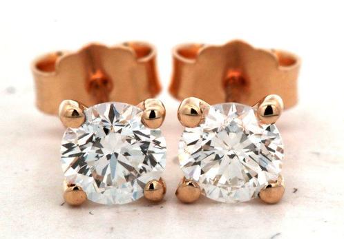 Boucles doreilles - 14 carats Or jaune - 0.98ct. tw., Handtassen en Accessoires, Oorbellen