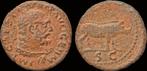 98-117ad Roman Trajan Ae quadrans boar right Brons, Verzenden