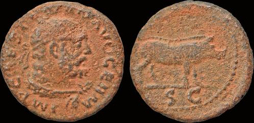98-117ad Roman Trajan Ae quadrans boar right Brons, Timbres & Monnaies, Monnaies & Billets de banque | Collections, Envoi