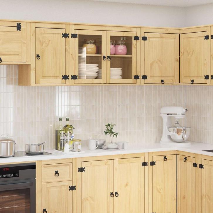 vidaXL Kast met plank Honing 60 x 32 x 40 cm Massief, Huis en Inrichting, Kasten | Overige, Nieuw, Verzenden