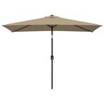 Grote Parasol Taupe | OP = OP | Zomerdeal 46%!, Tuin en Terras, Parasols, Nieuw, 2 tot 3 meter, Stokparasol, Kantelbaar