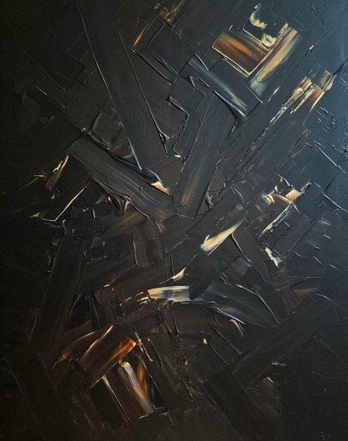Bruno Cantais (1966) - Hommage à Soulages, Antiek en Kunst, Kunst | Schilderijen | Modern