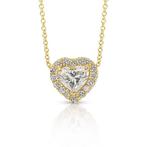 Collier avec pendentif - 18 carats Or jaune -  1.26ct. tw.