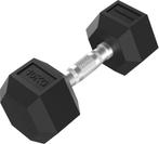 Tunturi Platinum Hexa Dumbbell - Rubber - 1x 10kg - Zwart, Ophalen of Verzenden, Nieuw
