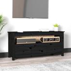 vidaXL Tv-meubel 114x35x52 cm massief grenenhout zwart, Verzenden