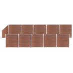 vidaXL Schuttingset 10 vierkant en 1 schuin 1830x186 cm HKC, Verzenden, Nieuw