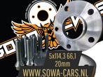 Spacers 20mm 5x114,3 66,1 Renault Kadjar Spoorverbreders, Ophalen of Verzenden