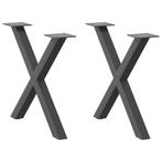 vidaXL Salontafelpoten 2 st X-vormig 60x(42-43) cm staal, Huis en Inrichting, Tafelonderdelen, Verzenden, Nieuw