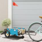 vidaXL Fietstrailer oxford stof en ijzer blauw, Fietsen en Brommers, Fietsaccessoires | Aanhangwagens en Karren, Verzenden, Nieuw